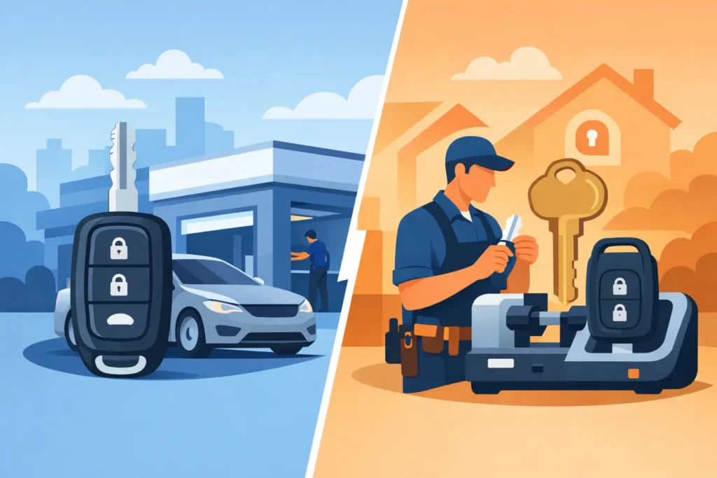 Dealer Key Replacement Versus Locksmith