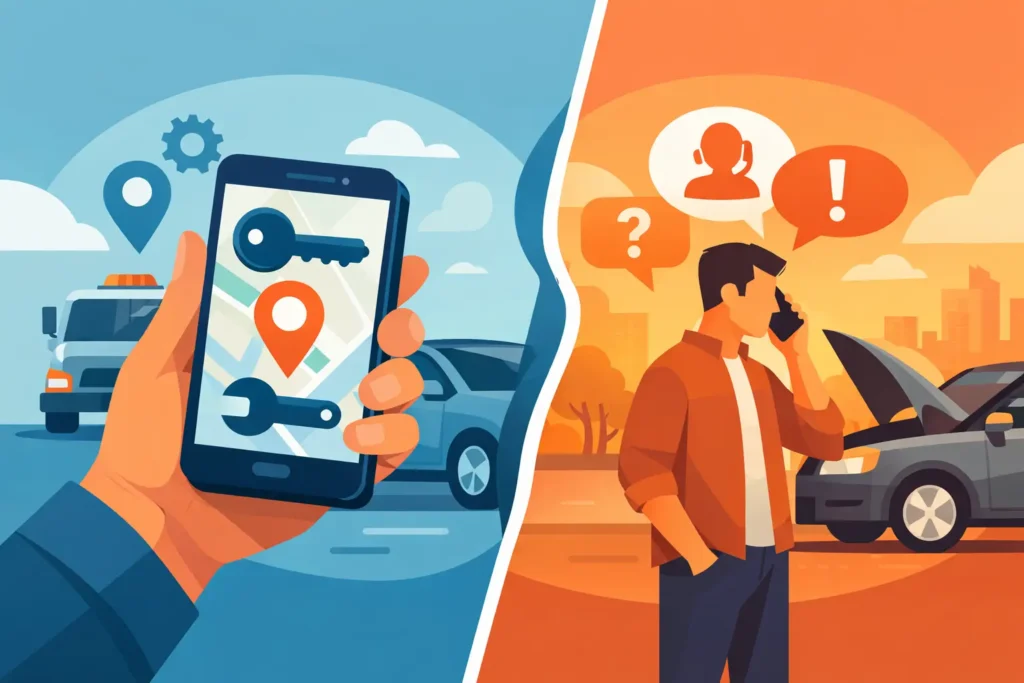 Locksmith App vs Phone Call for Car Help