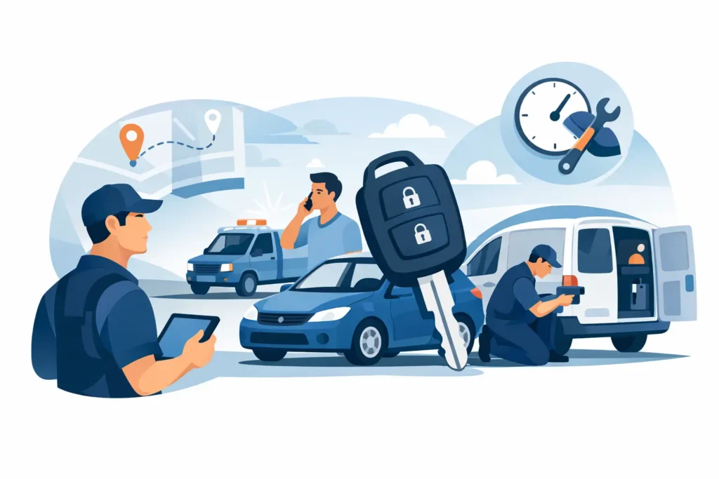 How the Vehicle Locksmith Response Process Works