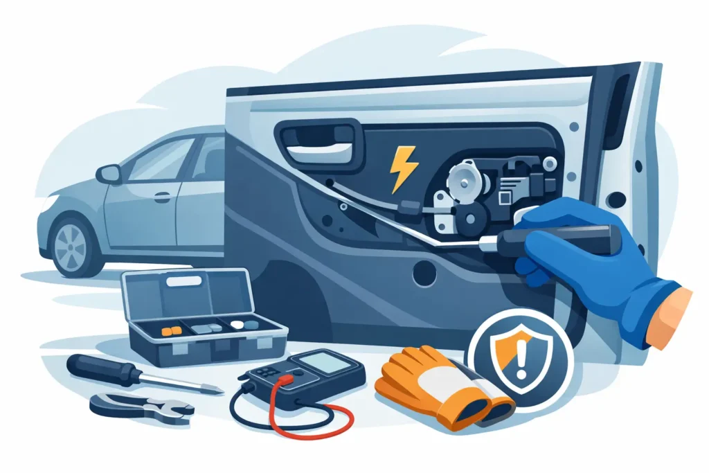 How to Repair Jammed Car Door Actuator Safely